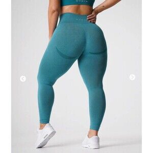 NVGTN Teal Curve Seamless Leggings - Size Small - EUC